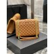 [In stock in seconds]#Envelope #Caramel Gold BuckleMedium grain embossed quilted leather envelope bagThe classic is timeless, beautiful out of the sky V pattern spelling diamond pattern of caviar, Italian cowhide leather