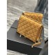 Becky_25cm Earthy Suede#Becky diamond quilted lambskin chain bag.Absolutely, positively part of the Love at First Sight collection! The diamond-shaped quilted pattern gives off a diamond-like glamor! The gold Y logo stan