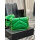 [In stock in secondsGreen fruit green with gold buckle-Loulou puffer_quilted lambskin bag, 100% lambskin production, soft and delicate feel, as if embracing the clouds   like feeling; classic Y family logo, chain and gro