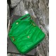 [In stock in secondsGreen fruit green with gold buckle-Loulou puffer_quilted lambskin bag, 100% lambskin production, soft and delicate feel, as if embracing the clouds   like feeling; classic Y family logo, chain and gro