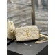 [In stock in seconds]Counter latest BECKY rhombic quilted double zipper clutch bag, made of original lambskin with quite delicate feel, with rhombic quilted pattern and simple iconic logo, atmospheric classic and versati