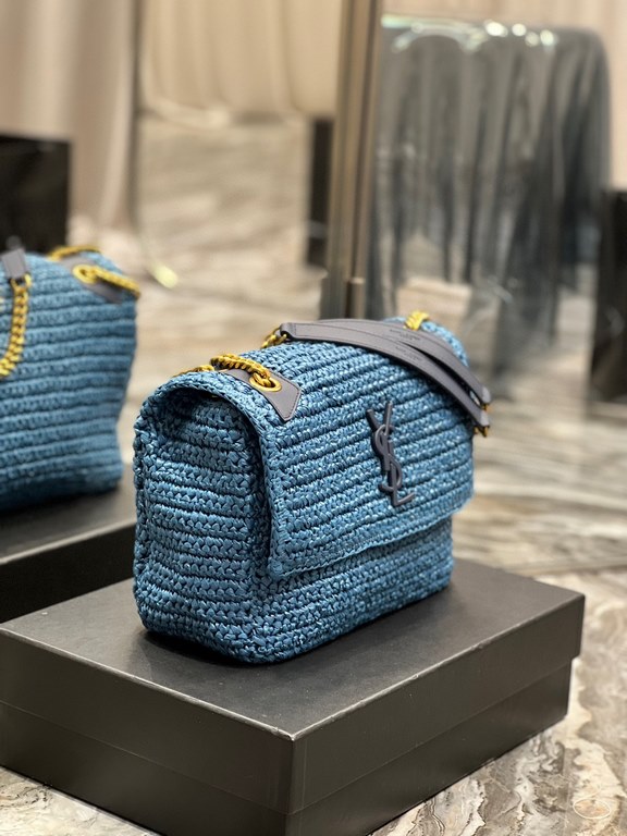 [In stock in seconds]  straw woven bag fast fallNiki woven bag to la~Full of artistic atmosphere , Raffia grass weaving is very solid, super texture, French lazy wind, daily with private clothes will not be wrong single 