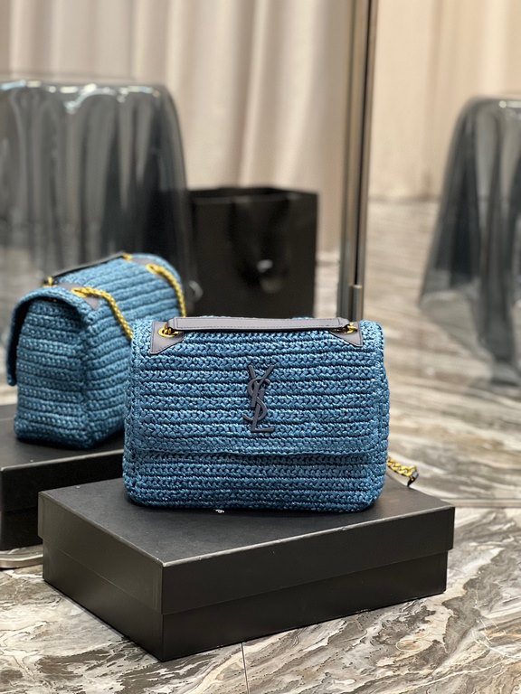 [In stock in seconds]  straw woven bag fast fallNiki woven bag to la~Full of artistic atmosphere , Raffia grass weaving is very solid, super texture, French lazy wind, daily with private clothes will not be wrong single 