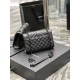 [In stock in seconds]#Envelope #Black with black buckleSmall grained embossed quilted grain leather envelope bagClassic is timeless, the beauty of the V grain quilted diamond caviar pattern, very wear-resistant, Italian 