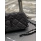 [In stock in seconds]Counter latest BECKY rhombic quilted double zipper clutch bag, made of original lambskin with quite delicate feel, with rhombic quilted pattern and simple iconic logo, atmospheric classic and versati