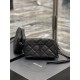 [In stock in seconds]Counter latest BECKY rhombic quilted double zipper clutch bag, made of original lambskin with quite delicate feel, with rhombic quilted pattern and simple iconic logo, atmospheric classic and versati