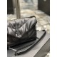 [In stock in seconds]Black with black buckle-              The whole bag is made of soft Italian lambskin with Y's diagonal stripe quilting craftsmanship, featuring a softly textured front flap pocket with a detachable s