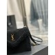 [In stock in secondsGABY mini_ Quilted Textured Envelope BagBlack suede with lamb's wool modelItalian imported suede with lamb's wool, fine handmade with care, exclusive customized metal Y family logo highlights the pers