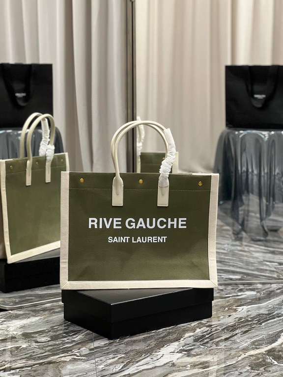 [Spot seconds to send]Rive Gauche Tote Bag, left bank shopping bag  , from custom linen material to hardware in to silk screen, every detail I demand perfection! zp purchased open mold customization, seriously, this is t