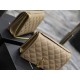 Becky_25cm Almond#Becky Diamond Quilted Lambskin Chain BagThis is one of the most popular bags in the Love at First Sight collection! The diamond-shaped quilted pattern exudes a diamond-like glamor! The gold Y logo stand