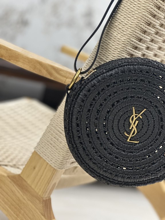 straw woven bag fast fallRound cake woven bag to la ~Full of artistic atmosphere , Raffia grass weaving is very solid, super texture, French lazy wind, daily with private clothes will not be wrong single product, importe