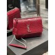 [In stock in seconds]              #Burgundy with silver buckle #Unbeatable classic crocodile print sunset bag! Out for such a long time the heat is still unabated, it can be seen that it is loved to an extraordinary deg