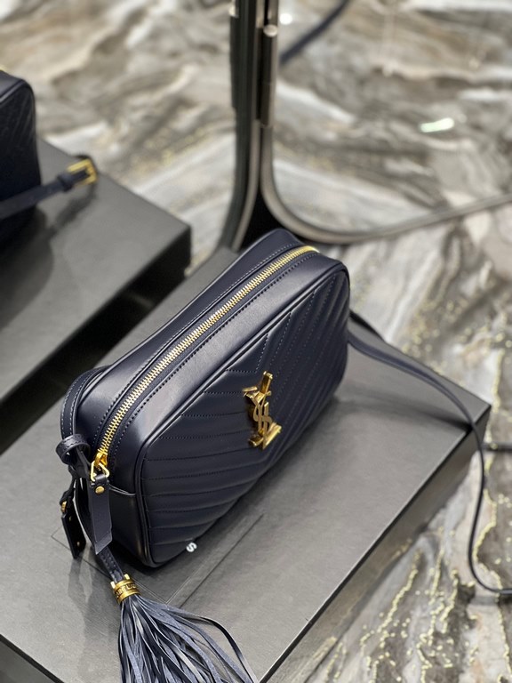 [In Stock Seconds]    Camera bag_Blue gold buckleTop imported Italian cowhide leather camera bag, Hong Kong purchase zp open molding and typing, to do exactly the same! Very delicate! Adjustable shoulder strap with fashi