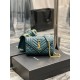 [In stock in seconds]#Envelope #Turquoise Green Gold BuckleSmall grained embossed quilted grain leather envelope bagClassic is timeless, the beauty of the V grain quilted diamond caviar pattern, very wear-resistant, Ital