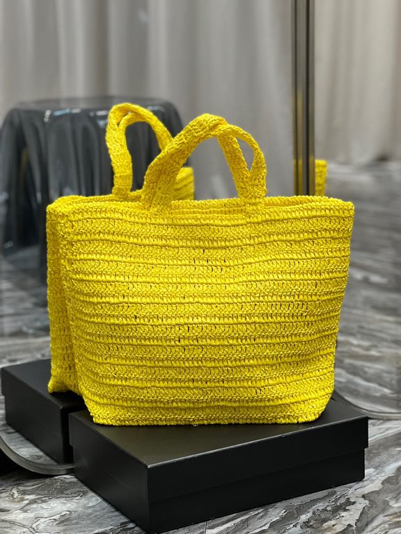 [In stock in seconds     RIVE GAUCHE Raffia woven tote! Full of art ~ Raffia weave is very solid, super texture  Everyday with the private wear can not go wrong with the item Natural style design as if it can breathe  If