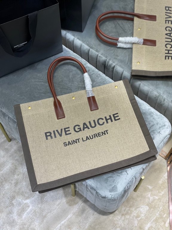 [Spot seconds to send]Rive Gauche Tote Bag, left bank shopping bag  , from custom linen material to hardware in to silk screen, every detail I demand perfection! zp purchased open mold customization, seriously, this is t