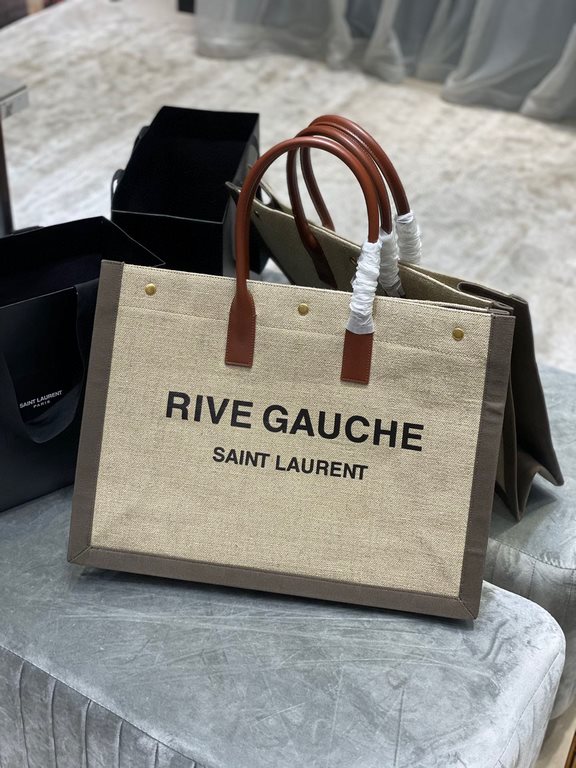 [Spot seconds to send]Rive Gauche Tote Bag, left bank shopping bag  , from custom linen material to hardware in to silk screen, every detail I demand perfection! zp purchased open mold customization, seriously, this is t