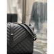 [In stock in seconds]#Envelope #Black with black buckleLarge grained embossed quilted leather envelope bagClassic is timeless, the beauty of the sky V grain quilted diamond caviar pattern, Italian cowhide with eye-catchi