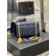 [In-stock in seconds]#Envelope #Blue with gold buckle_Small grained embossed quilted leather envelope bagClassic is timeless, the beauty of the V grain quilted diamond caviar pattern, very wear-resistant, Italian cowhide