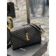 [In stock in seconds]#Envelope# Black with gold buckleLarge grained embossed quilted leather envelope bagClassic is timeless, the beauty of the sky V grain quilted diamond caviar pattern, Italian cowhide with eye-catchin