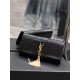 Classic Kate_ClutchBlack crocodile print gold buckle with tasselClassic flap clutch    very representative of the metal logo logo, imported Italian crocodile grain cowhide, simple metal decorations, the overall low-key e