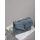 Loulou 23cm-Blue FrostedY family classic explosive models! The most practical and versatile, imported Italian cowhide leather carefully crafted, feel great! The bag is ultra-lightweight, not the slightest sense of burden