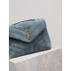 Loulou 23cm-Blue FrostedY family classic explosive models! The most practical and versatile, imported Italian cowhide leather carefully crafted, feel great! The bag is ultra-lightweight, not the slightest sense of burden