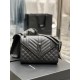 [In stock in seconds]#Envelope #Black with black buckleMedium grain embossed quilted leather envelope bagClassic is timeless, beautiful out of the sky V grain quilted diamond caviar pattern, Italian cowhide with eye-catc