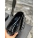 [In-stock in seconds]#Envelope# Black patent leather with black buckleMedium Quilted Leather Envelope BagClassic is timeless, the beauty of the heavenly V grain spelling diamond pattern, Italian cowhide leather with eye-