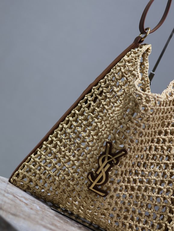 [Original] OXALIS_Woven Shoulder BagShopping BagFull of artistic atmosphere, raffia weaving is very solid, French lazy wind, smooth sense of shape, with a simple large logo High-end atmosphere And very photogenic Large c