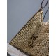 [Original] OXALIS_Woven Shoulder BagShopping BagFull of artistic atmosphere, raffia weaving is very solid, French lazy wind, smooth sense of shape, with a simple large logo High-end atmosphere And very photogenic Large c