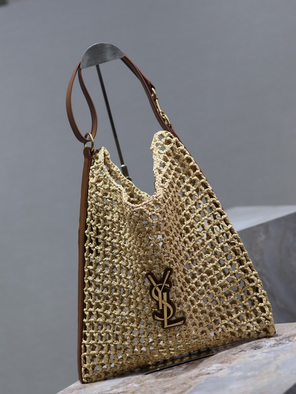 [Original] OXALIS_Woven Shoulder BagShopping BagFull of artistic atmosphere, raffia weaving is very solid, French lazy wind, smooth sense of shape, with a simple large logo High-end atmosphere And very photogenic Large c