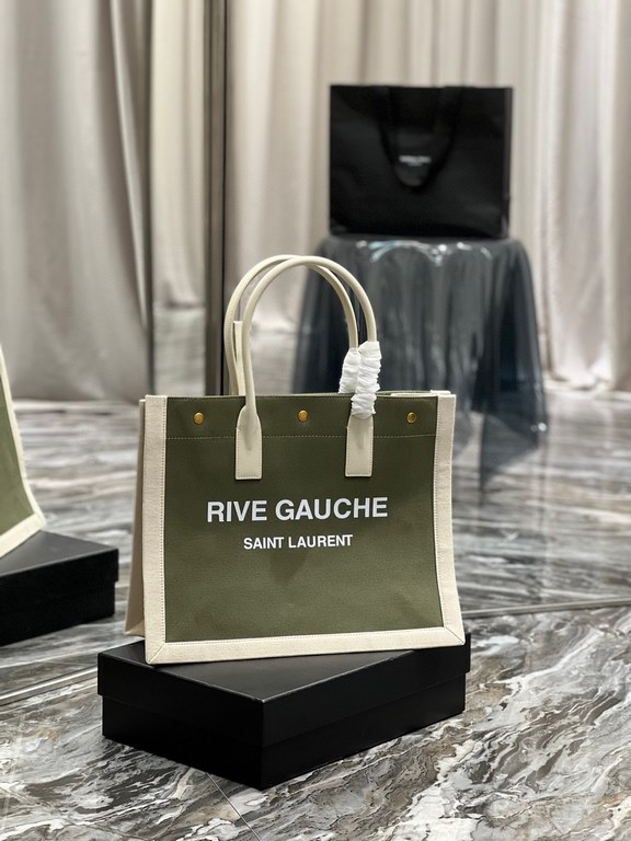 [Spot seconds to send]Rive Gauche Tote Bag, left bank shopping bag  , from custom linen material to hardware in to silk screen, every detail I demand perfection! zp purchased open mold customization, seriously, this is t