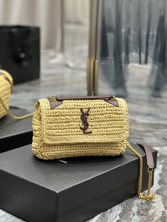 [In stock in seconds]  straw woven bag fast fallNiki woven bag to la~Full of artistic atmosphere , Raffia grass weaving is very solid, super texture, French lazy wind, daily with private clothes will not be wrong single 