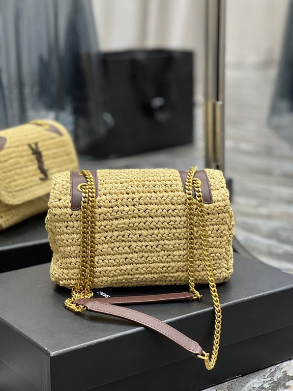 [In stock in seconds]  straw woven bag fast fallNiki woven bag to la~Full of artistic atmosphere , Raffia grass weaving is very solid, super texture, French lazy wind, daily with private clothes will not be wrong single 