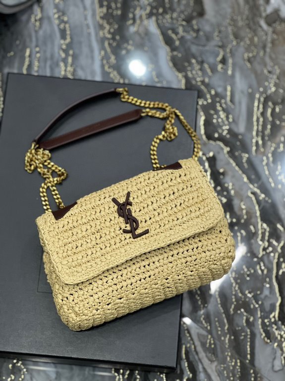 [In stock in seconds]  straw woven bag fast fallNiki woven bag to la~Full of artistic atmosphere , Raffia grass weaving is very solid, super texture, French lazy wind, daily with private clothes will not be wrong single 