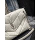 [In stock in secondsWhite with silver buckle-               _ quilted lambskin bag, 100% lambskin production, soft and delicate feel, as if embracing the clouds   like feeling; classic Y family logo, chain and grommet ha