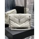 [In stock in secondsWhite with silver buckle-               _ quilted lambskin bag, 100% lambskin production, soft and delicate feel, as if embracing the clouds   like feeling; classic Y family logo, chain and grommet ha