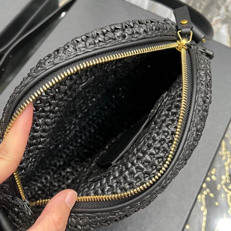 [In stock in seconds]  straw woven bag fast fallRound cake woven bag to la ~Full of artistic atmosphere , Raffia grass weaving is very solid, super texture, French lazy wind, daily with private clothes will not go wrong 