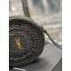 [In stock in seconds]  straw woven bag fast fallRound cake woven bag to la ~Full of artistic atmosphere , Raffia grass weaving is very solid, super texture, French lazy wind, daily with private clothes will not go wrong 