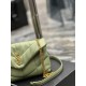 [In stock in secondsAvocado Green with Gold Buckle-              The whole bag is made of soft Italian lambskin with Y's diagonal stripe quilting craftsmanship, featuring a softly textured front flap pocket with a detach