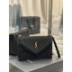 [In stock in secondsGABY_Quilted Textured Envelope BagBlack suede with lamb's wool modelItalian imported suede with lamb's wool, fine handmade with care, exclusive customized metal Y family logo highlights the personalit