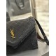 [In stock in secondsGABY_Quilted Textured Envelope BagBlack suede with lamb's wool modelItalian imported suede with lamb's wool, fine handmade with care, exclusive customized metal Y family logo highlights the personalit