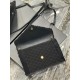 [In stock in secondsGABY_Quilted Textured Envelope BagBlack suede with lamb's wool modelItalian imported suede with lamb's wool, fine handmade with care, exclusive customized metal Y family logo highlights the personalit