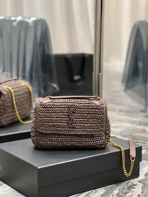 [In stock in seconds]  straw woven bag fast fallNiki woven bag to la~Full of artistic atmosphere , Raffia grass weaving is very solid, super texture, French lazy wind, daily with private clothes will not be wrong single 