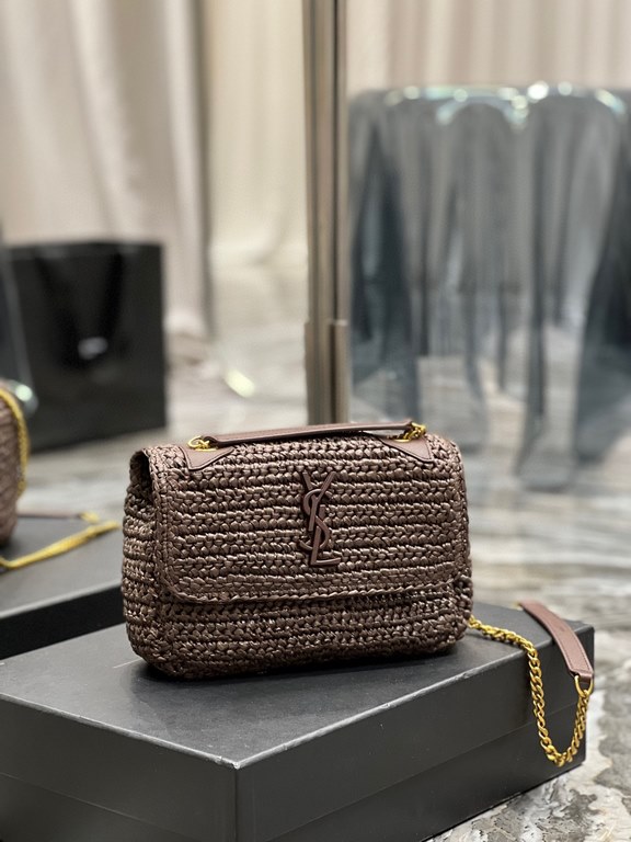 [In stock in seconds]  straw woven bag fast fallNiki woven bag to la~Full of artistic atmosphere , Raffia grass weaving is very solid, super texture, French lazy wind, daily with private clothes will not be wrong single 