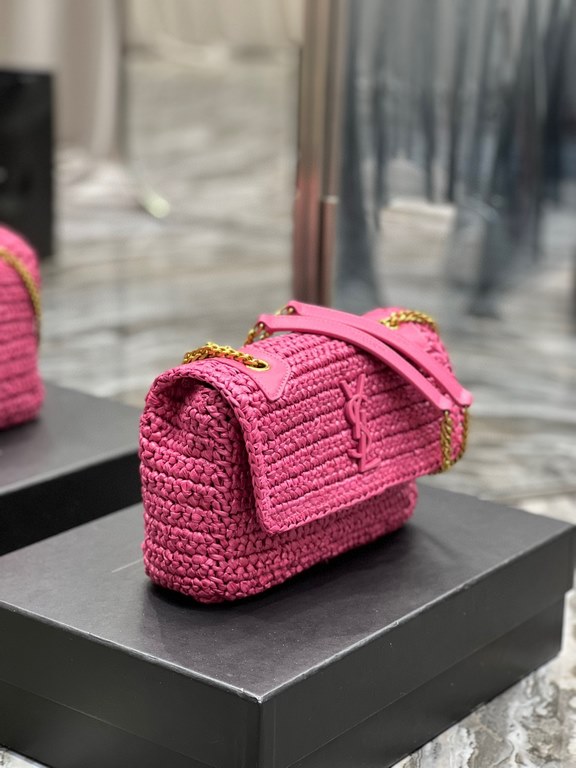 [In stock in seconds]  straw woven bag fast fallNiki woven bag to la~Full of artistic atmosphere , Raffia grass weaving is very solid, super texture, French lazy wind, daily with private clothes will not be wrong single 