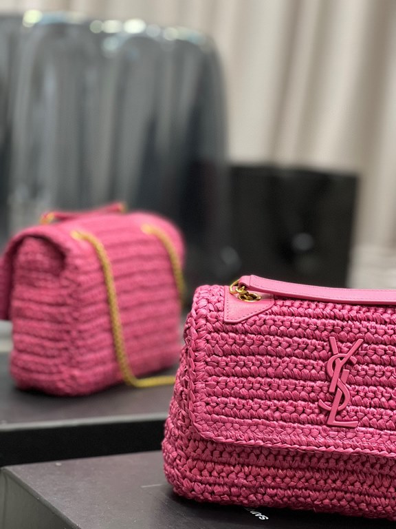 [In stock in seconds]  straw woven bag fast fallNiki woven bag to la~Full of artistic atmosphere , Raffia grass weaving is very solid, super texture, French lazy wind, daily with private clothes will not be wrong single 