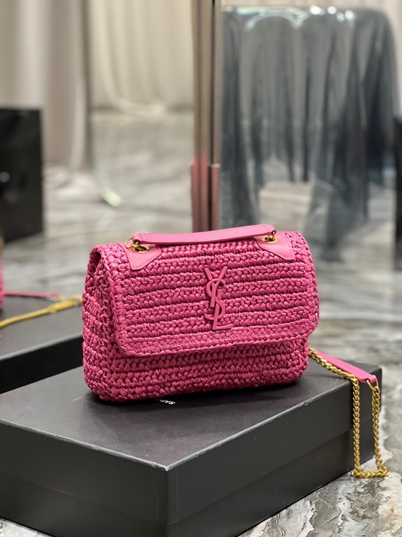 [In stock in seconds]  straw woven bag fast fallNiki woven bag to la~Full of artistic atmosphere , Raffia grass weaving is very solid, super texture, French lazy wind, daily with private clothes will not be wrong single 