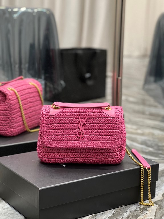 [In stock in seconds]  straw woven bag fast fallNiki woven bag to la~Full of artistic atmosphere , Raffia grass weaving is very solid, super texture, French lazy wind, daily with private clothes will not be wrong single 